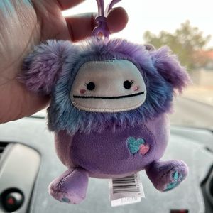 Eden The Purple Bigfoot Valentine Clip Plush Squishmallows NWT